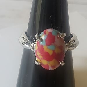 8. Oval, Boho style Vintage Ring, size 18 (8 US) NWT